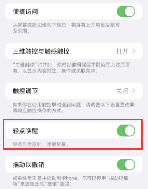 池州苹果授权维修站分享iPhone轻点无法唤醒怎么办 