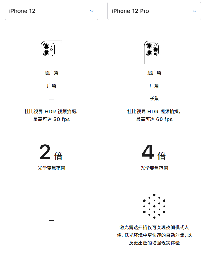 池州苹果手机维修分享苹果 iPhone 12 与 iPhone 12 Pro 选哪款 